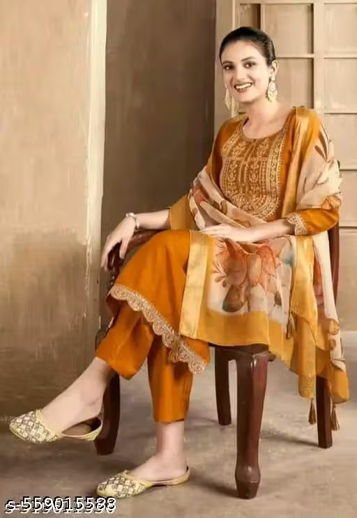 KURTI WITH DUPATTA AND BOTTAMWEAR