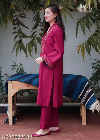 Designer Embroidery Kurti Co-ord Set