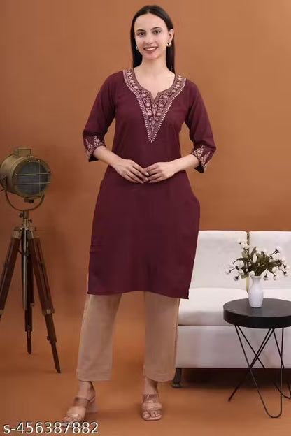 Embroidery Kurta Pant set For Women