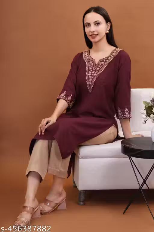 Embroidery Kurta Pant set For Women