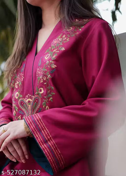 Designer Embroidery Kurti Co-ord Set